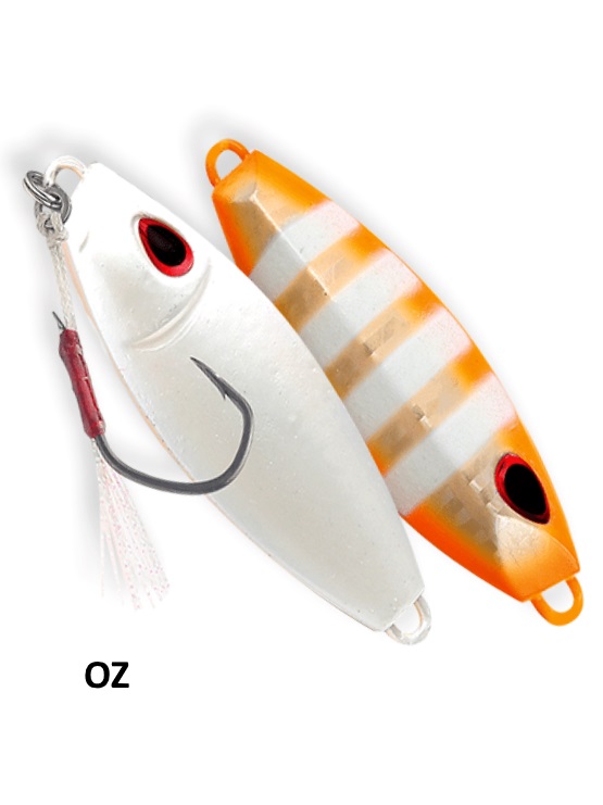 Leurre Storm Gomoku Koika Jig 9.3cm 80g - Pour Slow Pitch Jigging, Coloris Silver Pink Zebra