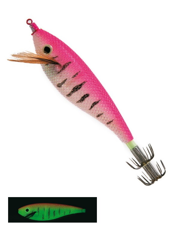 Leurre Yo-Zuri Ultra Metal Squid JIG 83 Mm – Rouge/Vert Lumineux – Pour Pêche En Profondeur